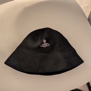 Vivienne Westwood Black Beret with Red and Blue Accents